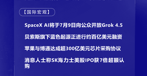 7月9日国际晨讯丨消息人士称SK海力士美股IPO获七倍超额认购 美军称再次对伊朗发起打击