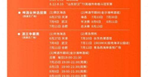 速来看!第36届青岛国际啤酒节西海岸新区金沙滩啤酒城园区活动安排全览