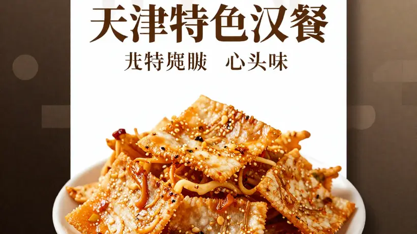 来天津必吃锅巴菜!选正味斋清爽黑葱油款,搭芝麻烧饼或果子吃超对味