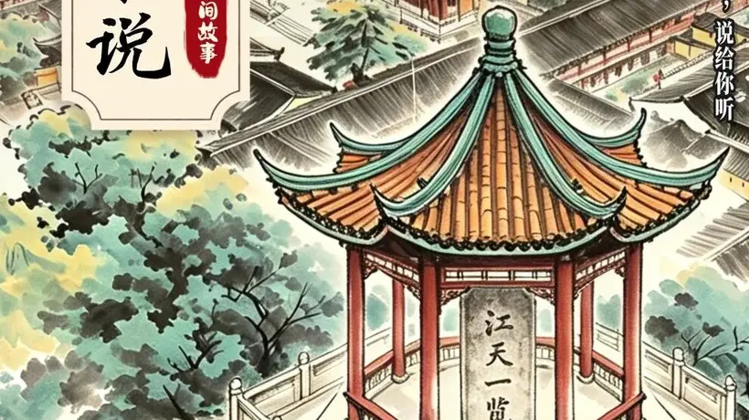 镇江文旅说丨金山“江天一览”四字大小不一,背后故事太妙了