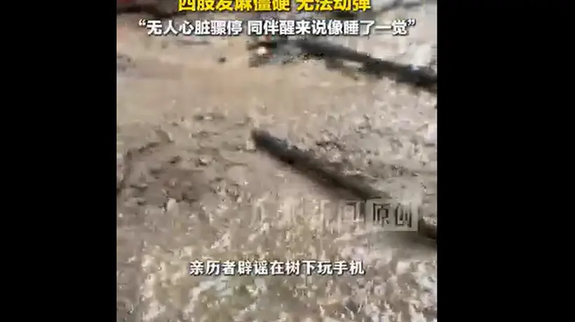 五台山遇雷雨天 驴友登山惊魂经历还原：网传“树下玩手机”不实，事发时全员换雨衣避雨 同行人触电倒地后醒觉感像睡了一觉