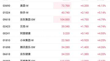 美团大涨超6%领跑科网股 万亿大模型引爆市场