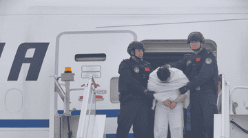 中美合作遣返绑架杀人案嫌疑人刘某文抵京