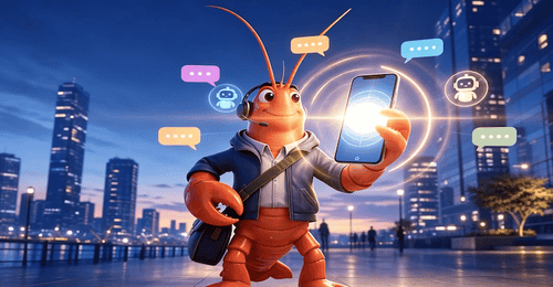 用手机“养龙虾”,OpenClaw首推独立App!网友实测:能指挥Hermes干活
