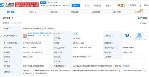 青岛芯聚产业投资基金成立 出资额5.01亿元