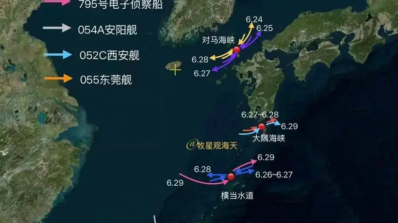 慌不慌？中国海空军5支舰队+轰炸机“包围”日本岛！释放出哪些信号？