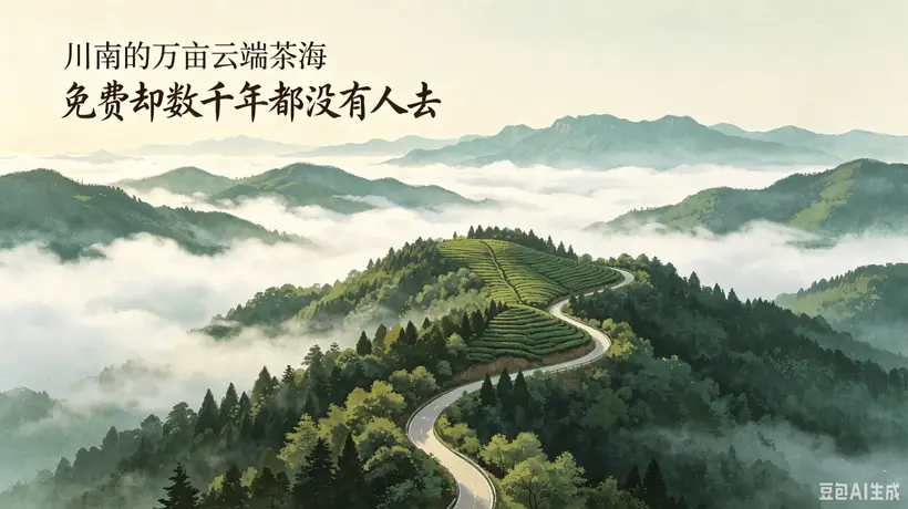 登天宫山万亩云端茶海 体验川南千年种茶风情