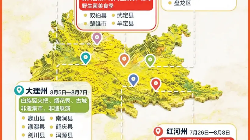 参与云南火把节不用愁 “逐焰云滇”地图带你玩转多元活动与民俗体验