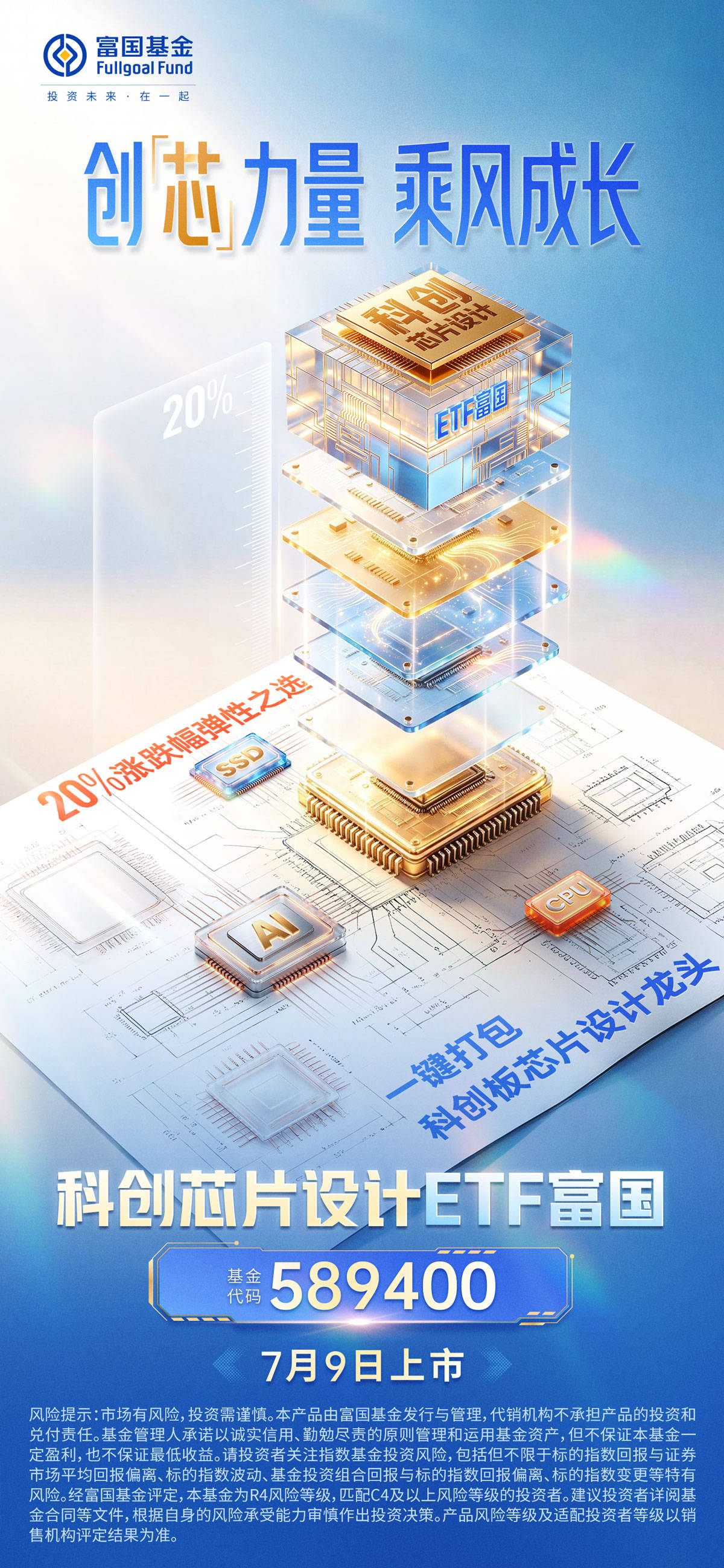 ETF上市首日，科创芯片设计ETF富国（589400）强势上涨2.34%
