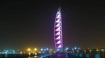 夏夜潍河,灯火璀璨!