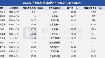 11家企业、超195亿募资总额!上半年这些新股闯关科创板|聚焦