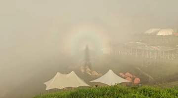 云海间邂逅难得的自然奇遇——武功山佛光