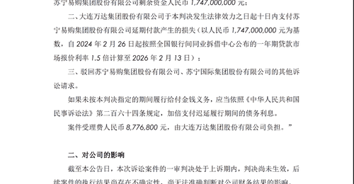 从盟友到对簿公堂:万达被判向苏宁支付超17亿
