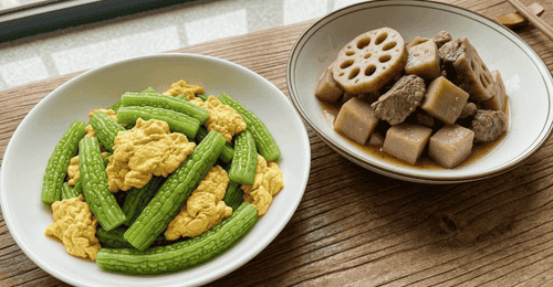 三伏天养生菜谱:苦瓜炒蛋莲藕排骨,应季食材越吃越精神