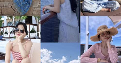 宋慧乔长发+连衣裙清爽松弛!最近度假私服太美了吧,这5套梦回步步高广告