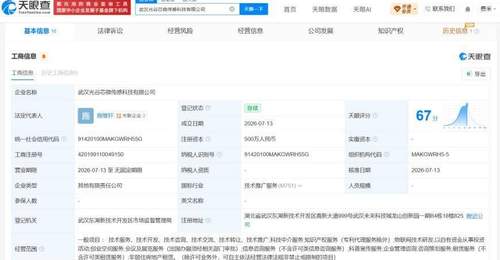 四方光电、高德红外等在武汉成立传感科技公司 注册资本500万