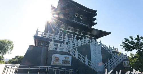 唐山南湖旅游景区龙山阁全新开放 迎来首批游客
