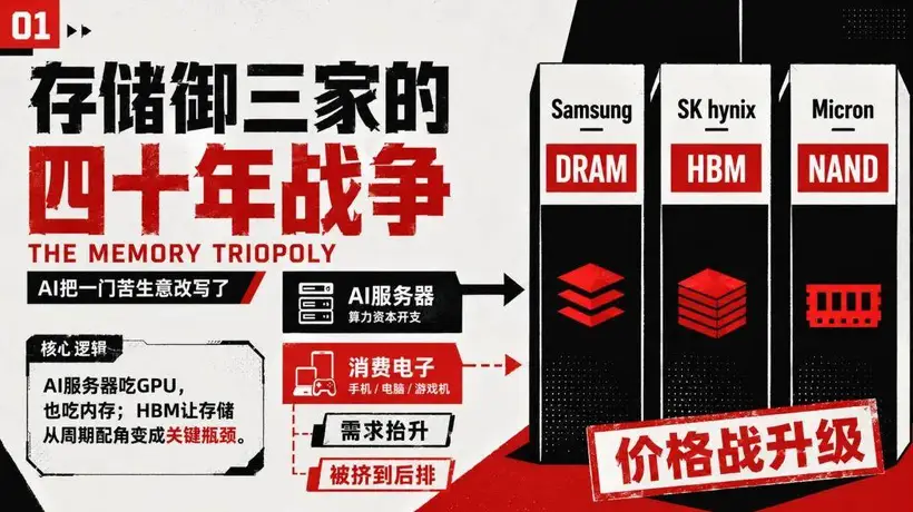 AI越疯狂,你买电脑越贵:存储御三家的四十年战争