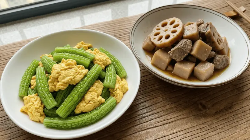 三伏天养生菜谱：苦瓜炒蛋莲藕排骨，应季食材越吃越精神