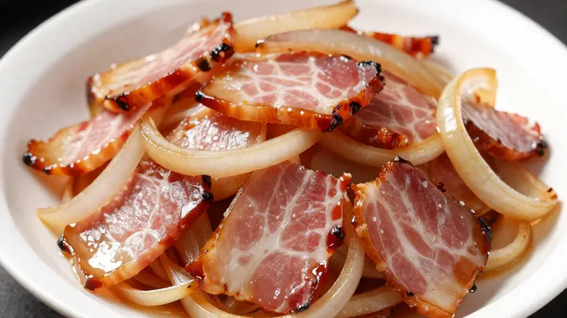 腊肉炒洋葱：一场风味交融的味觉盛宴