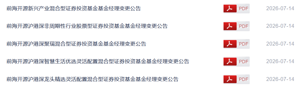 新动作！崔宸龙、杨德龙离任多只沪港深基金